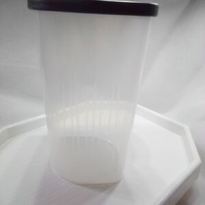 Tupperware Clear Container with Black Lid